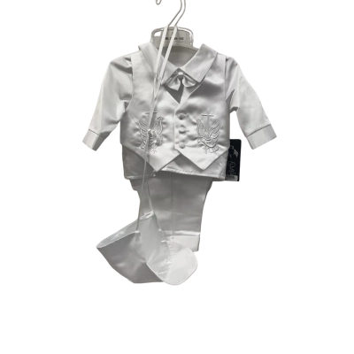 BRAND NEW TMG BABY BOY BAPTISM SUIT. SIZE 3 MONTHS