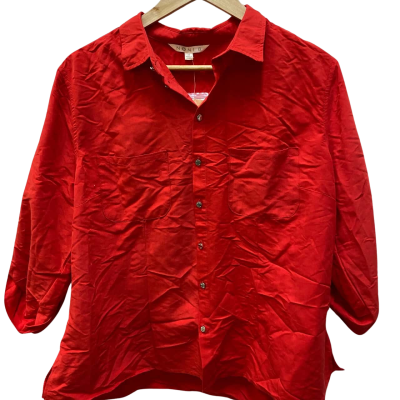 Noni B Womens  Size 18 3/4 Sleeve Shirt Red 