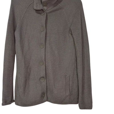 Toorallie Australian merino wool Size L Grey Button-down Cardigan 