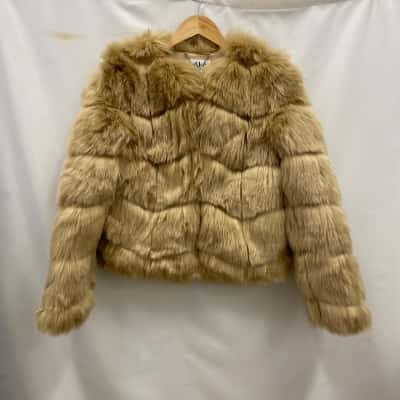 Jakke Women's Faux Fur Jacket Size US2 / UK6 Beige 