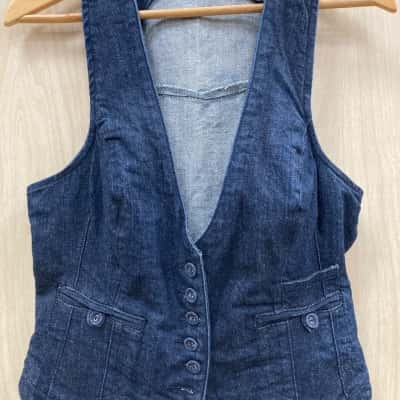 Portmans Womens (4) Size 14 Blue Waist Coat 