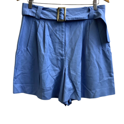 Brand New Cue Womens  Size 12 Belted Shorts Blue