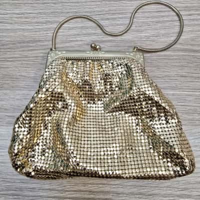Glomesh Vintage Gold Mesh Clutch Purse