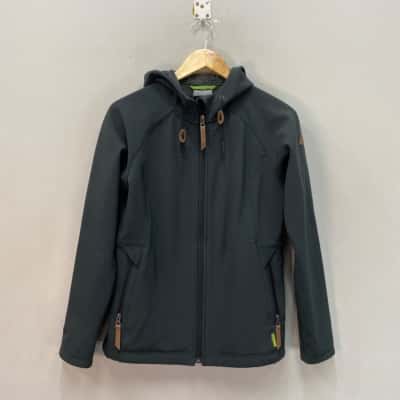 Kathmandu Womens  Size 10 Fleece Lined Hooded Jacket Green 