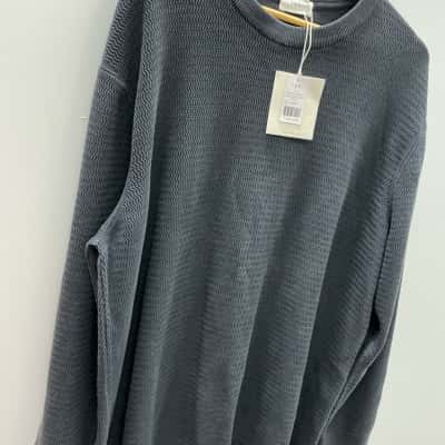 JAG Men's Crew Knit Top in Carbon Grey - Size XXL - 100% Cotton - New with Tag