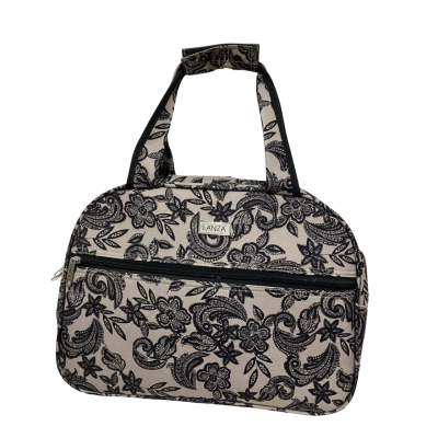 Lanza Womens Tote Bag Beige / Black  / Pattern 
