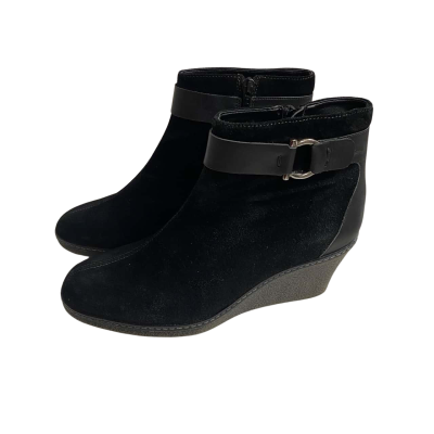  Womens  The Flexx Black Suede Ankle Boots Size 5.5 