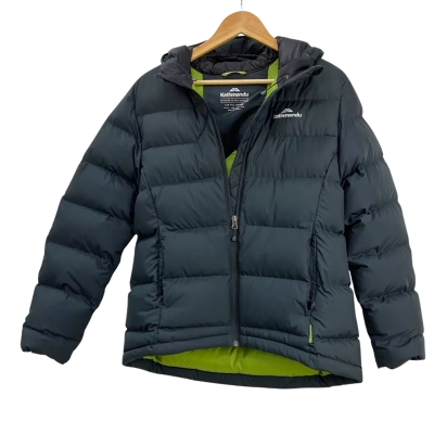 Kathmandu - Womens Epiq Hooded Down Jacket - Size 12 - Black/Dark-Blue