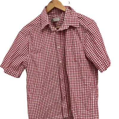 R.M WILLIAMS - Mens Shirt Size M Red & White Check 