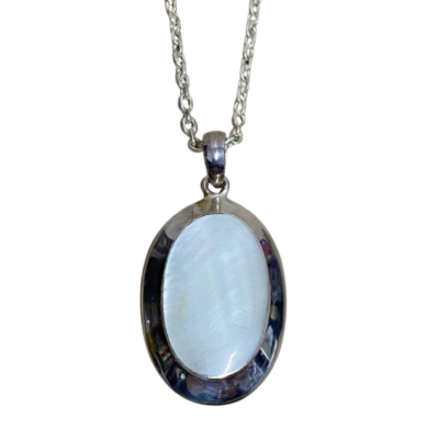 925 Mop Pendant On 45cm Chain