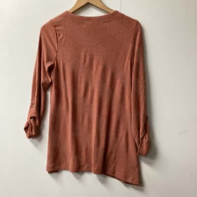 Noni B Womens  Size XS Long Sleeve Top Burnt Orange (a)