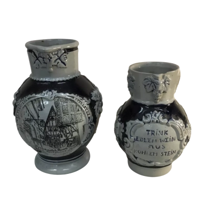 Navy Patterned Steins as pictured