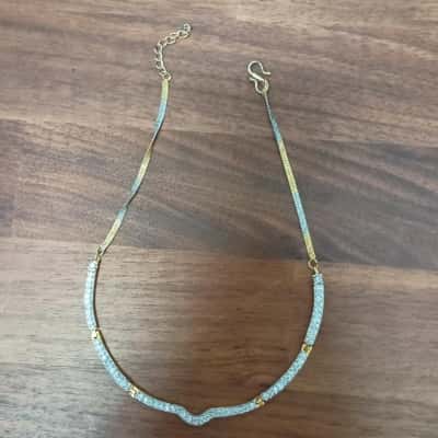 Two Tone Diamonte Necklace