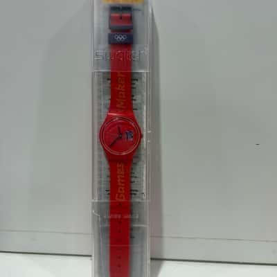 Swatch Womens Watch Red - London Olympics Limited Edition