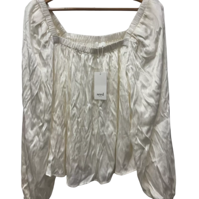 Seed Womens  Size 14 Long Sleeve Top Cream 
