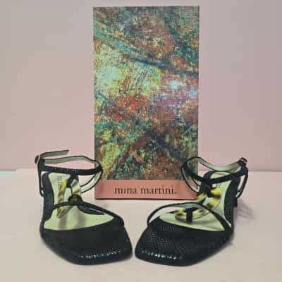 Mina Martini Womens  Size 39 Heels Black  