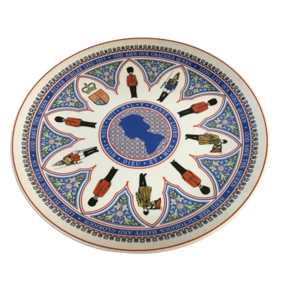 Wedge wood Royal Silver Jubilee Plate Approx 25cm diameter 