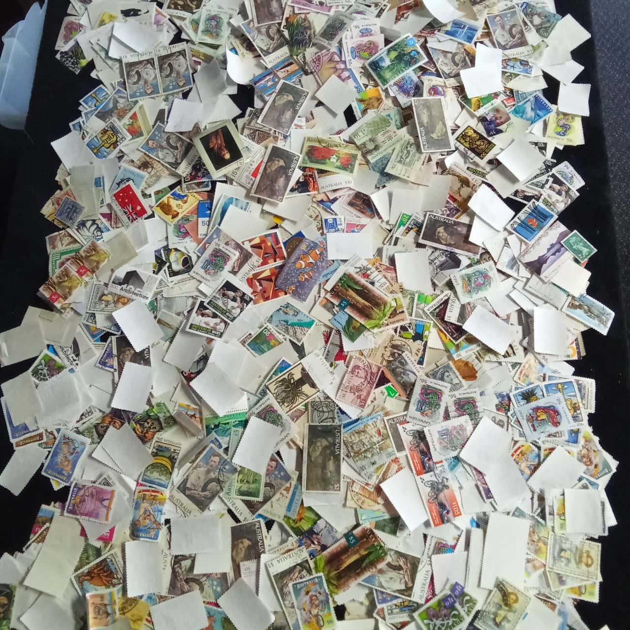 250 Grams Of Mixed World And Australian Stamps Off Paper, 150 to 200