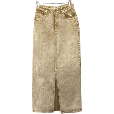 Nude Lucy Women's  Size XS Beige Denim Midi Skirt
