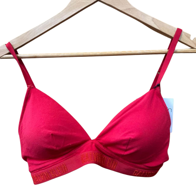 Calvin Klein Red Lightly Lined Wire-Free Bra Size M