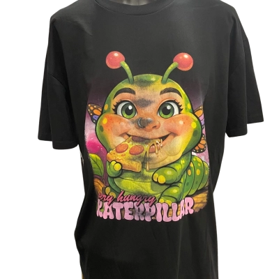 Thread Heads Mens Oversize Size XL Short Sleeve T-shirt Black  / Green 