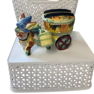 “Vintage” Donkey salt & pepper shaker set