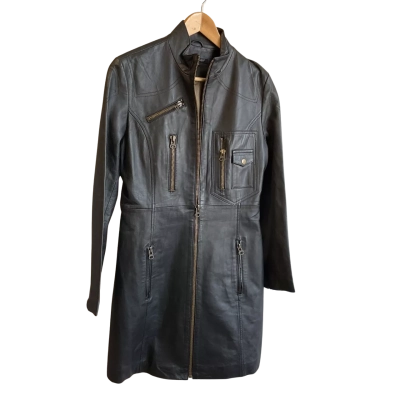 “WEIFUER” Italian leather Womens  Jacket -Size XL Brown 