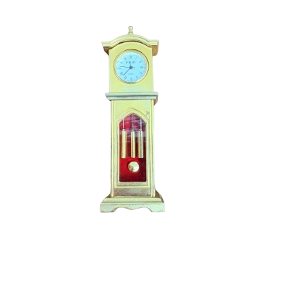 MINIATURE BRASS QUARTZ CLOCK