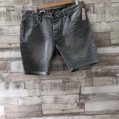 Lee Woman's Grey Denim Shorts - Size 34 