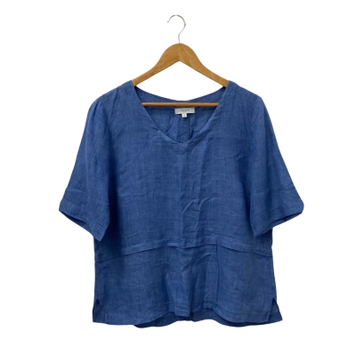 Jump Womens  Size 12 Short Sleeve Top Blue 