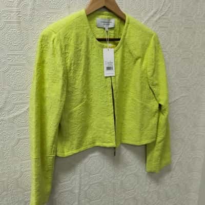 Veronika Maine Womens  Size 14 Yellow Jacket NWT RRP $329 