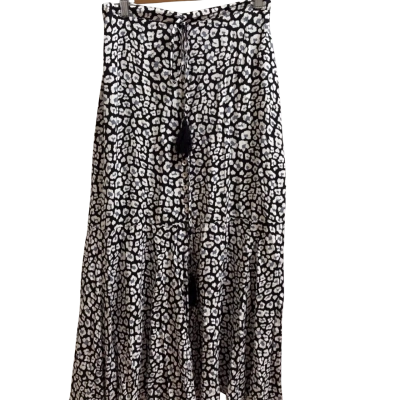 NWT Atmos&Here Rosa Split front Midi Skirt in Black Leopard