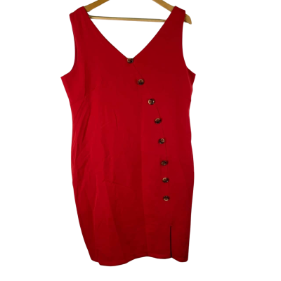 Liz Jordan Size 16 Limited Edition Button Petal Dress – Red