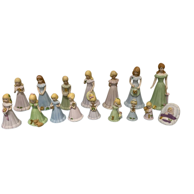 Enesco Growing Up Girls Figurines - Age Baby to 15yrs