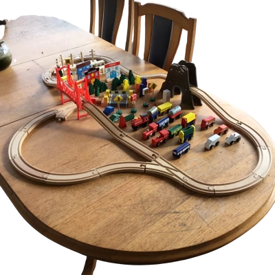 Wooden Train Set as pictured