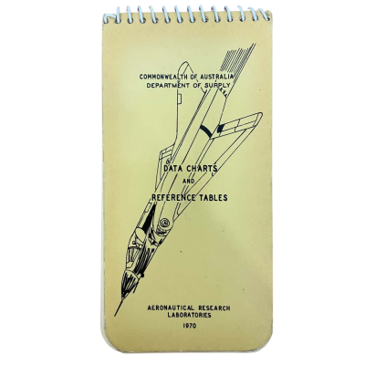 Vintage Data Charts And Reference Tables Booklet - Aeronautical Research Laboratories 1970