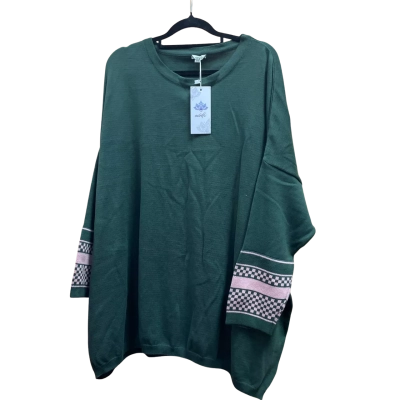 Adrift Womens  Size S Long Sleeve Shirt Green / Pink  