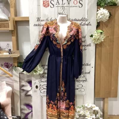 Yours truly Brand! BNWT THE PERFECT WINTER TIME DRESS! BNWT Womens  Size 10 Floral Dress / Long Sleeve Dress / Maxi Dress Floral / Navy Blue / Orange / Pattern 
