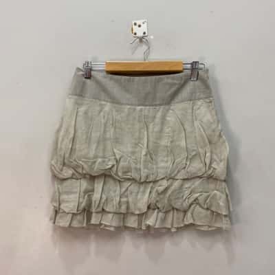 Kookai Womens  Size S Ruffle/Puff Skirt Grey 