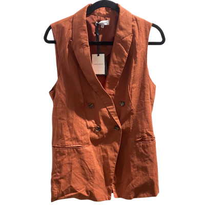 Table Eight Women’s Vest Size 14 Brown/Rust 