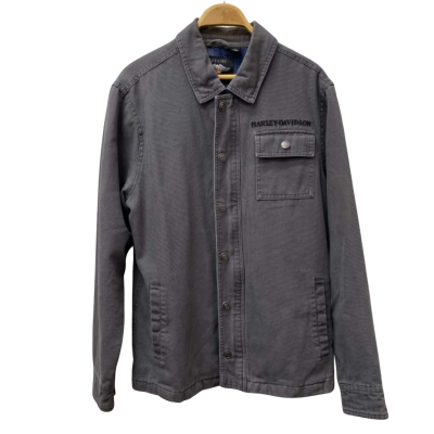 Harley Davidson Mens  Size M Long Sleeve Shirt Grey 
