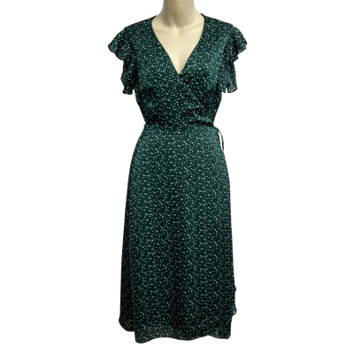 Atmos&Here Size 10 Green Polka Dot Dress 