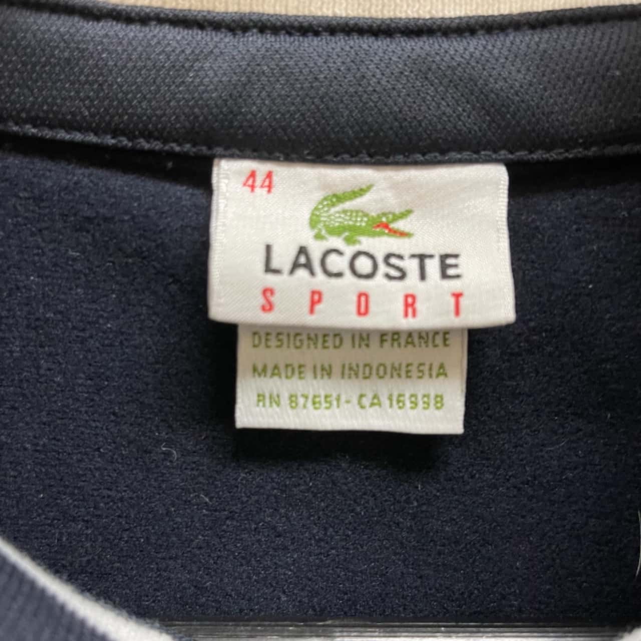 lacoste 44 size
