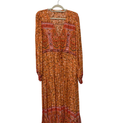 Salty Bright Womens  Size 14 Floral / Orange maxi dress