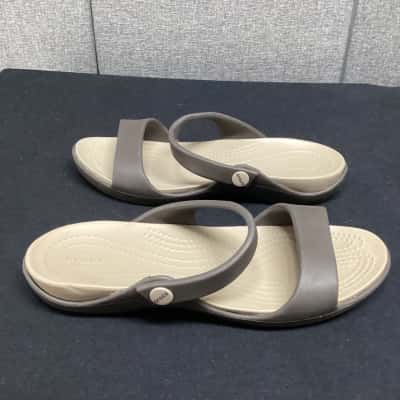 Crocs slides Size 7 Beige / Brown 
