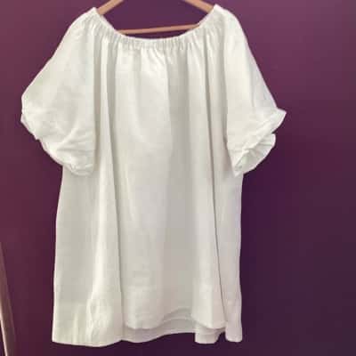 Dissh Womens  Size 12 Casual Dress White 