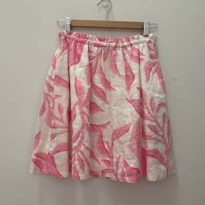 Country Road Womens Size 4 Midi Skirt Pink  / White 