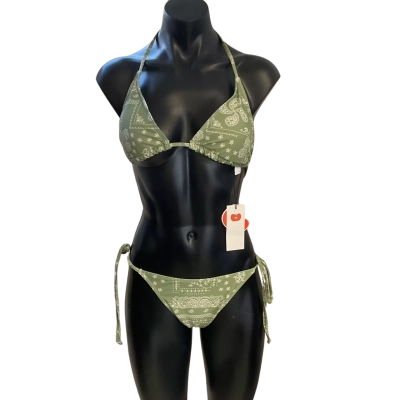 CIDER Womens  Size XL Bikini Set Floral / Green / White 