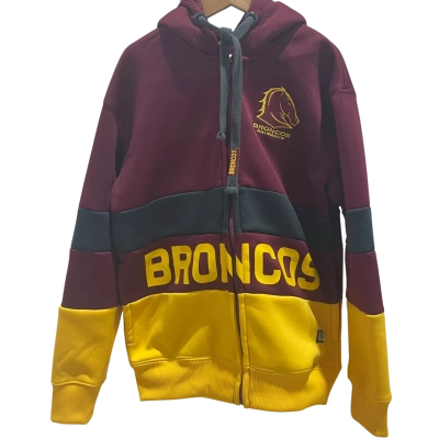 NRL Broncos Supporter Kids Jacket  Size 10 