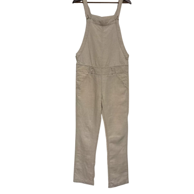  Vlas Blomme Womens Size 1 Linen Overalls Beige 